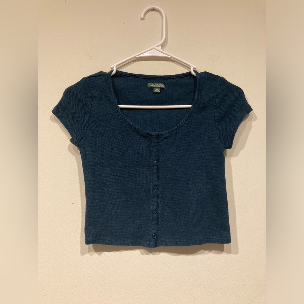 Wild Fable Button Down Crop Top